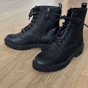 Banana Republic Black Combat Boots